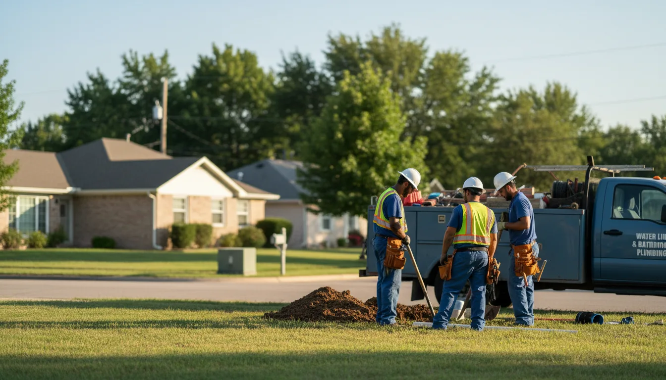 Residential water line and bathroom plumbing service in Oneonta, AL